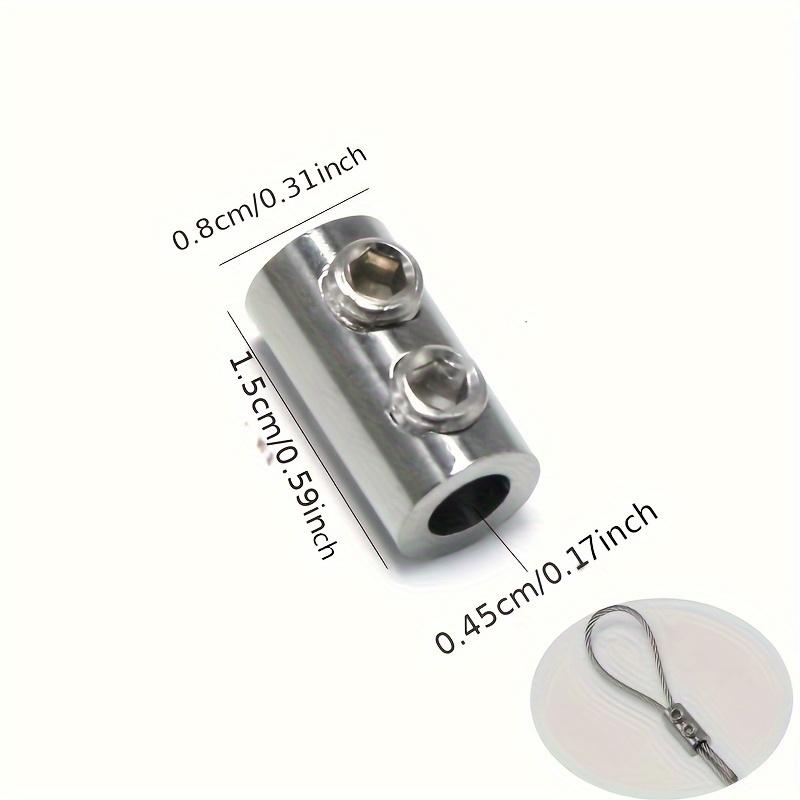 1 шт. Зажимы для троса из нержавеющей стали, Металлические медные зажимы с двумя отверстиями, Аксессуары для крепления тросов, Прочный стальной материал