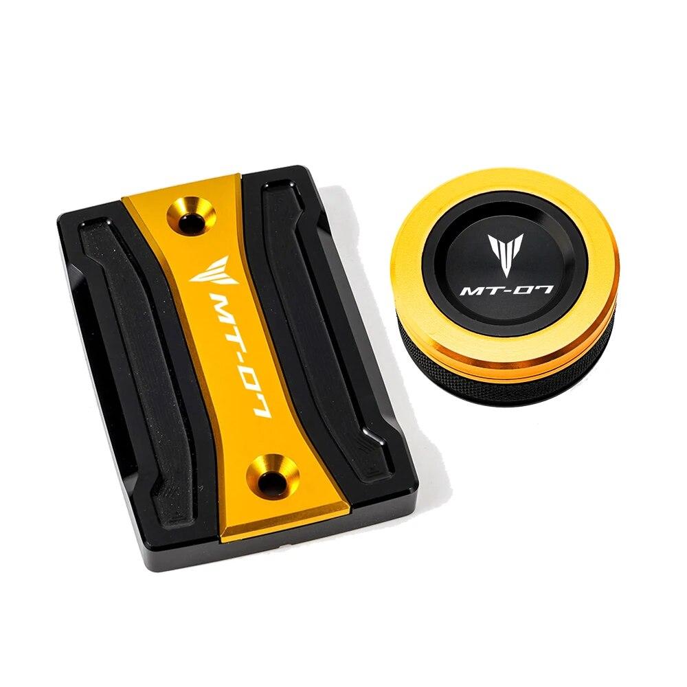 Для Yamaha MT07 TRACER MT-07 2014-2022 крышка цилиндра мотоцикла передняя и задняя крышка бачка тормозной жидкости, крышка маслозаливной горловины