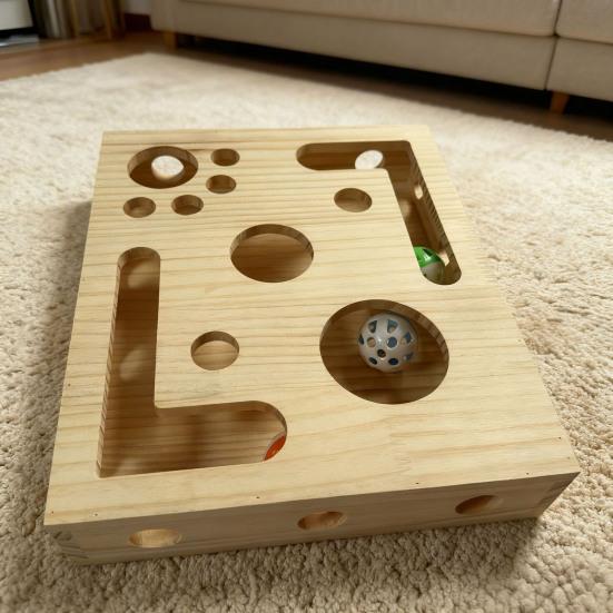 Коробка-пазл для когтей кошки, Обогащающая коробка, Когтеточка для кошки, Деревянная коробка-лабиринт для игры и царапания, Альтернатива машинкам для стрижки и шлифовальным машинкам без стресса