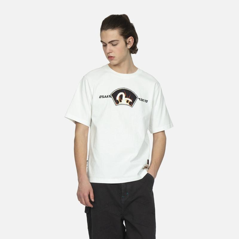 Evisu Футболка с принтом Пламя Маленькая Чайка Голова Будды Буква T Мужские Топы 2ESHTM3TS696XXCT