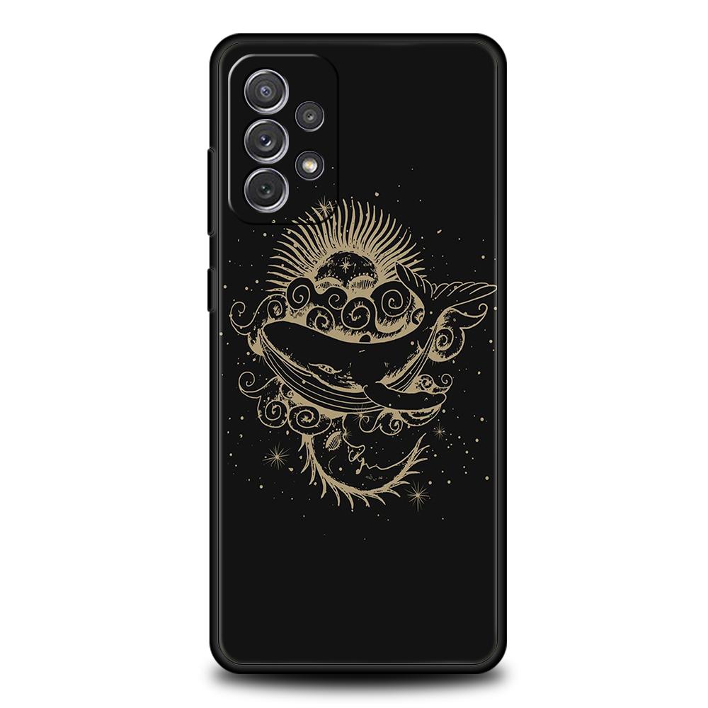 Астрологический чехол для телефона 'Солнце, Луна, Облака' для Samsung Galaxy A13 A14 A54 A73 A34 A51 A71 A22 A23 A32 A52 A01 A31 A41 Мягкий чехол