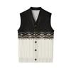 Men's V-Neck Sleeveless Knit Cardigan Vest