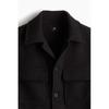 HM Textured oversHirt Regular Fit Black