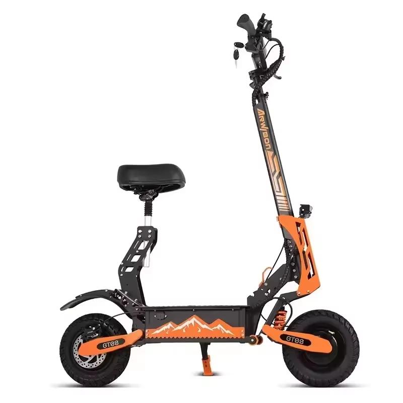 GT08 2024 5600W Dual Motor Electric Scooter 60V 27Ah, 65-75km/h Fast Speed, LCD Display, 11 Inch Tires, 80km Range Foldable Escooter