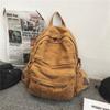 School Bag Female Ins Hong Kong Style Mori Retro Old College Student Backpack Female European and American Fashion Washed Canvas Backpack