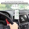 Держатель для телефона для Jeep Grand Cherokee 2014-2021 Крепление в вентиляционное отверстие Подставка-держатель для мобильного телефона Автомобильные аксессуары