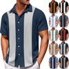 Men's Hawaiian Printed Button Short Sleeve Shirts Men's Casual Fashion Short Sleeve Shirts