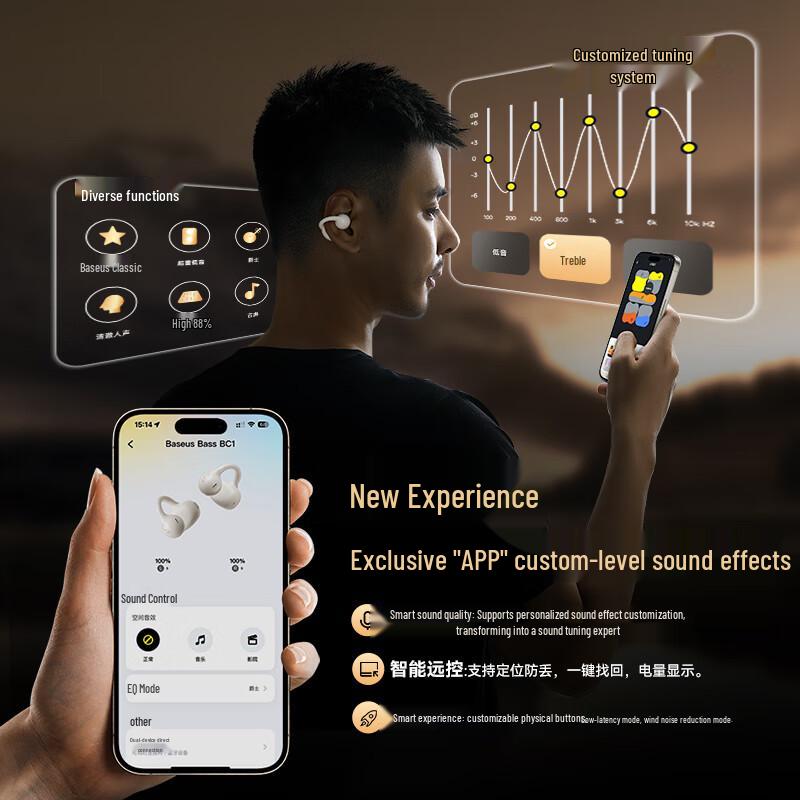 Baseus BC1 Наушники-клипсы с открытым ухом Bluetooth