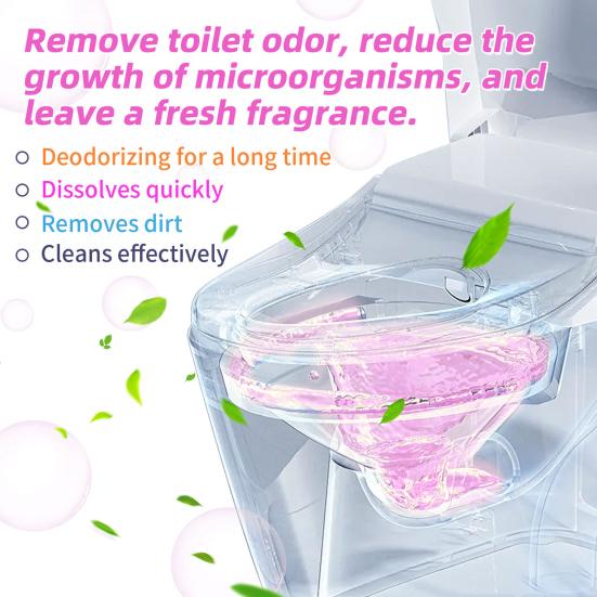 Yousheng 12Pcs Toilet Cleaning Effervescent Tablets Fast Acting Quick Dissolving Long-lasting Urine Stain Remover Toilet Tank Cleaning Tablets