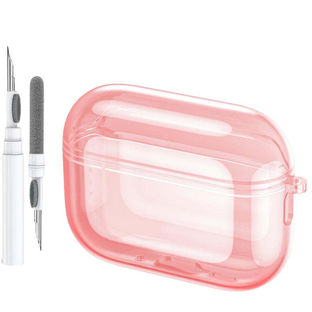 Мягкий ТПУ чехол для Airpods Pro 3 Новый защитный противоударный чехол с текстурой кожи с ремешком и набором для чистки для Airpods Pro 3