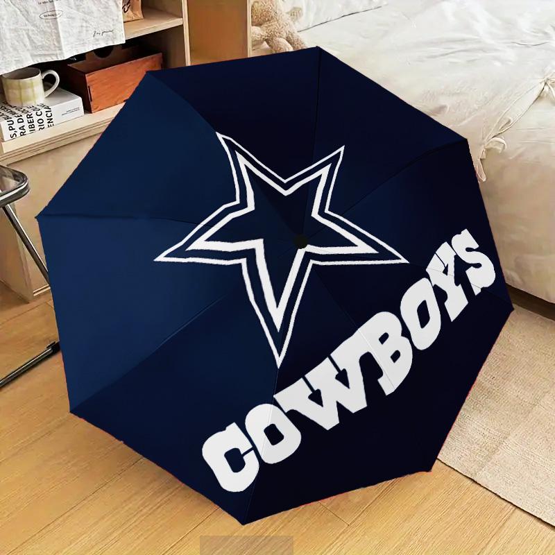 Cowboys Team Logo Umbrella Folding umbrella, automatic umbrella 8-Frame for Travel, camping Use Gift for Halloween Christmas