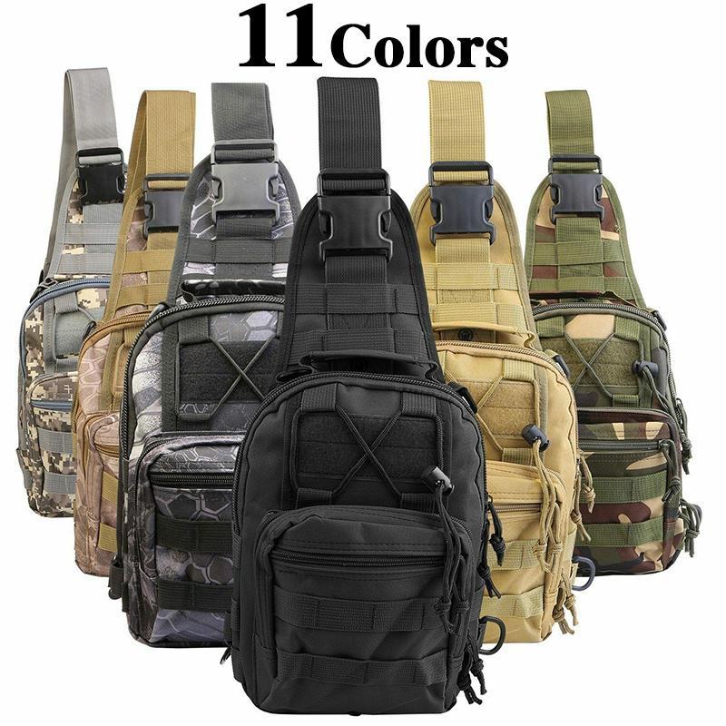 Military Tactical Backpack Outdoor Sports Climbing Camping Hunting Fishing Bottle Pack Shoulder Bags 10 Colors Wallet Women Men