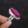 Кольцо с ограненным кашмирским рубином, драгоценный камень, ювелирные изделия ручной работы, кольцо из стерлингового серебра 925 пробы, регулируемое кольцо, эффектное кольцо, подарки на годовщину, серебряные ювелирные изделия