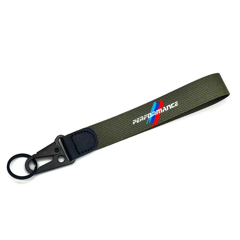 PDRI9 Car Styling Embroidery Nylon Keyring Anti-loss Keychain For BMW 1 2 3 4 5 Series X1 X3 X4 X5 X7 G20 G38 F20 F39 F48 E60 E36 E39