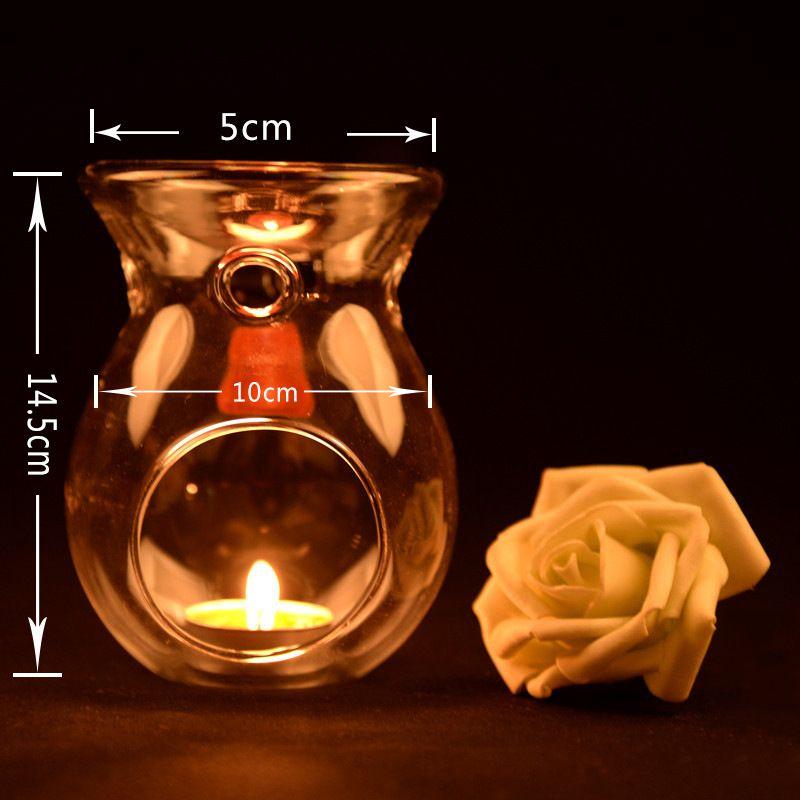 Стеклянная свеча в скандинавском стиле, жаропрочная масляная печь, аромагорелка, подсвечник, ваза, романтическое свадебное украшение