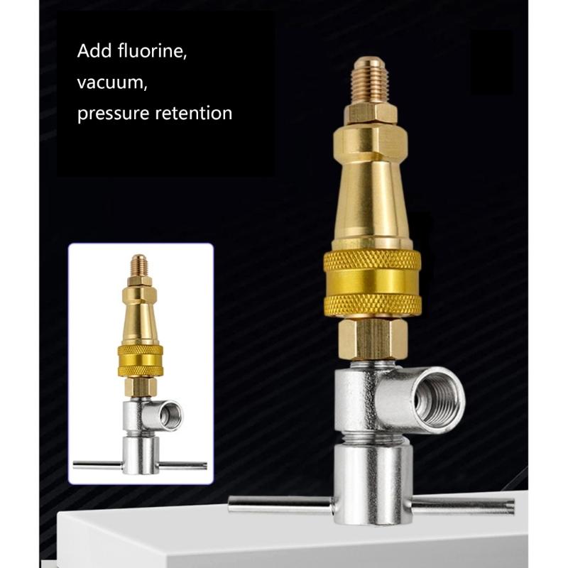 Refrigerator Quick Coupling Fridge Refrigerants Refill Adapter High Pressure Washer Connector Tool Easy to Install