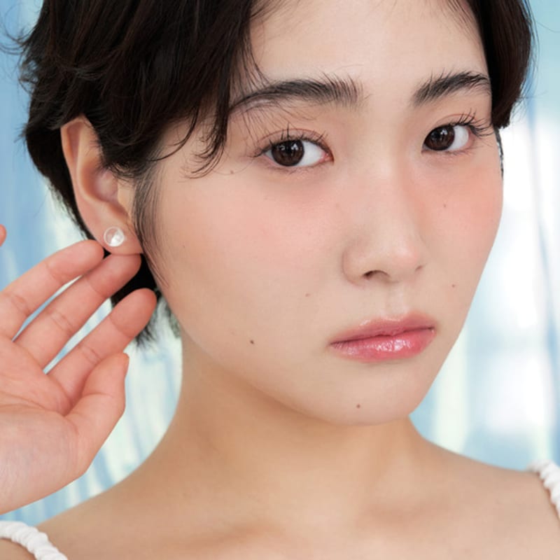 Geegee [серебро925] серьга-шар из кристалла (3size)