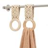 Boho Style Hand Towel Hanger Wooden Ring Towel Ring Holder New Macrame Towel Holder  Bathroom