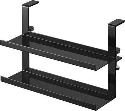 Yamazaki Jitsugyo 1794 Range Hood Horizontal Wrap Storage Black W19 x D9 x H12cm Tower Wrap Holder Just Place it on Range Hood