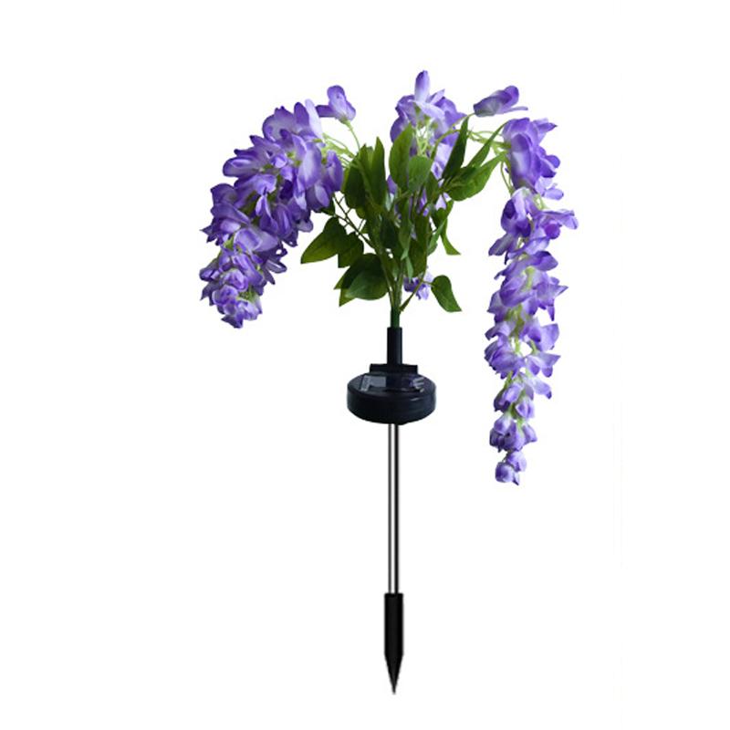 Солнечные садовые фонари для улицы, 4 ветки, цветочные фонари для улицы, 2 режима, водонепроницаемый садовый декор для двора, патио, дорожки, заднего двора