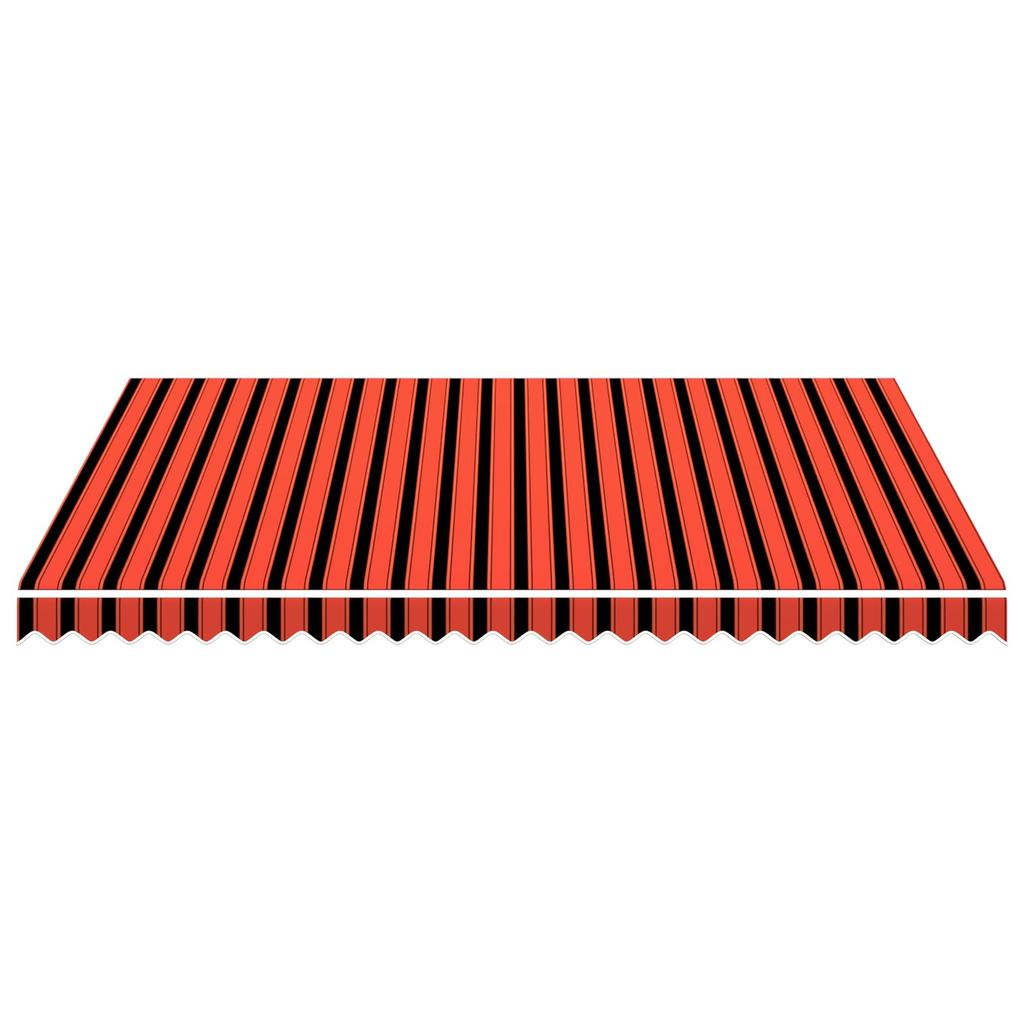 Replacement Awning Fabric in Orange and Brown 350 x 250 cm Polyester