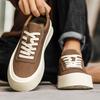 Мужская обувь модная новая высококачественная водонепроницаемая кожа удобная обувь для скейтборда мужская низкая ретро на толстой подошве увеличивающая рост повседневная обувь