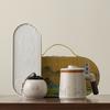 Ink landscape Ru kiln teacup ceramic filter mug with lid personal office water cup tea cup
