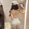 Женские спортивные шорты с карманами для тренажерного зала, сексуальные с высокой талией, для тренировок, с эффектом пуш-ап для ягодиц, шорты-бермуды, штаны для фитнеса, велосипедные тайтсы
