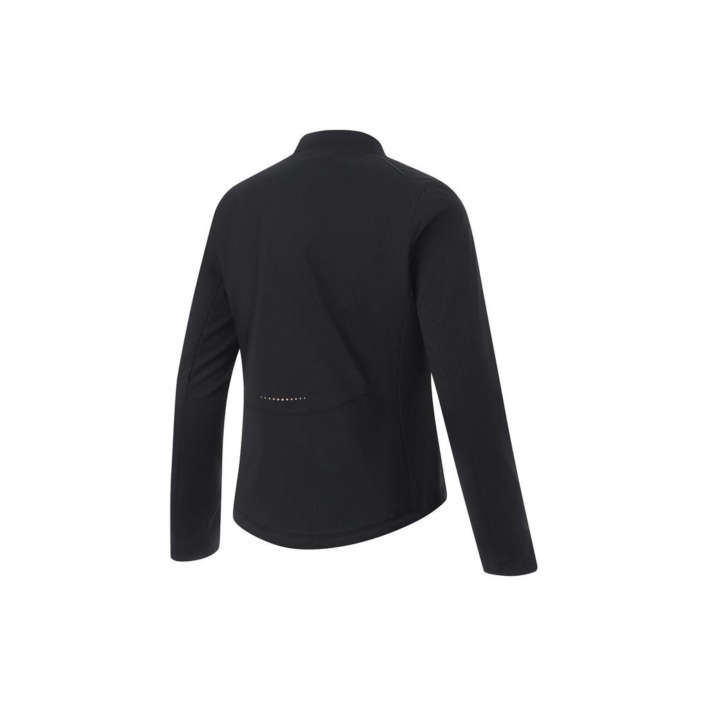 Li Ning Running Series однотонная спортивная куртка на молнии с воротником-стойкой, женские куртки черного цвета AFMU002-1