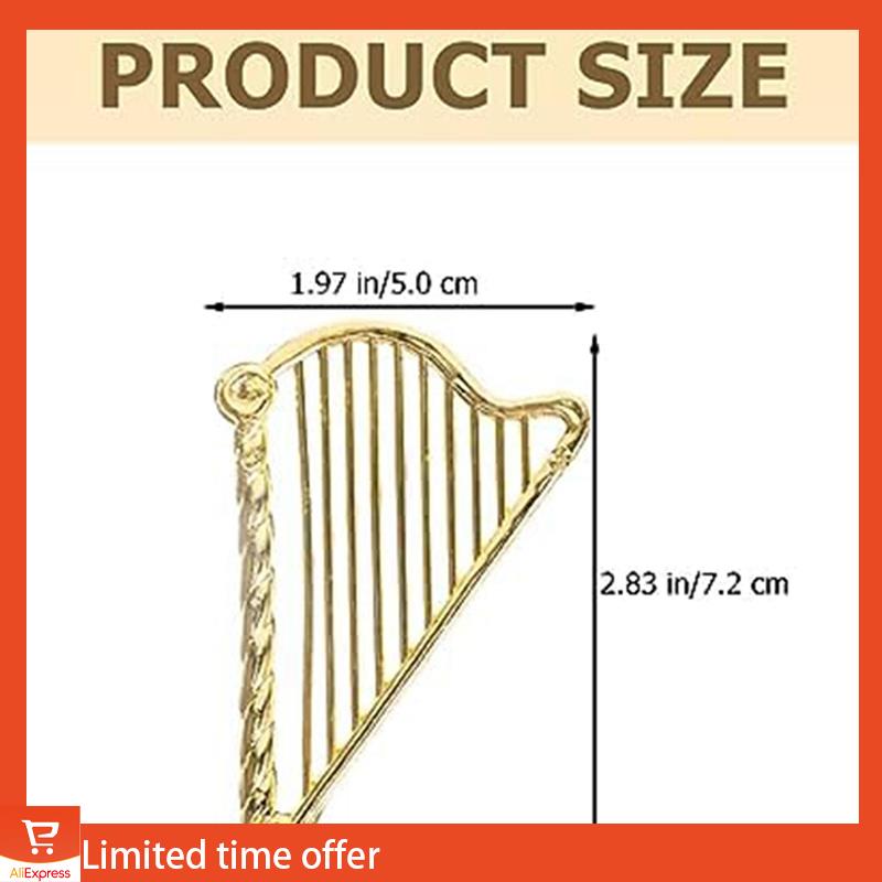 Fresh Miniature Harp, Miniature Musical Instrument Model, Mini Harp Model Pendant For Music Party Home Decor Durable Easy Instal