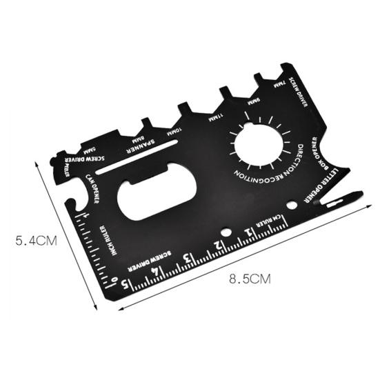 Puntos Stainless Steel Wallet Card Size Outdoor Camping Survival Gear Pocket Multi Tool