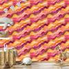 Peach, coral and pink ink wallpaper for living room and bedroom 50x1000