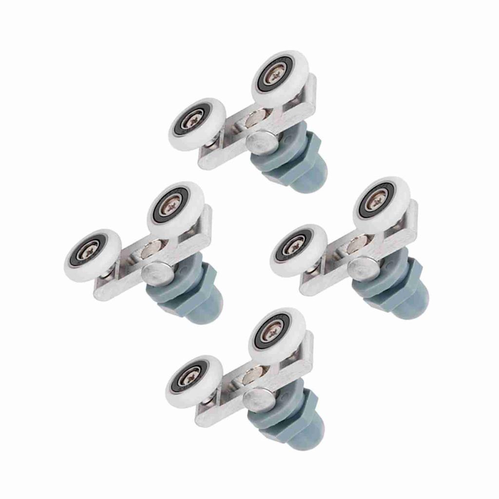 4 шт. прочная двойная раздвижная роликовая дверная дорожка для ванной стеклянная дверь (25мм)