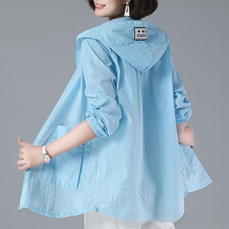 Весенне-летняя модная тонкая ветровка, женская куртка, пальто, женская длинная бейсбольная форма с капюшоном, свободные куртки