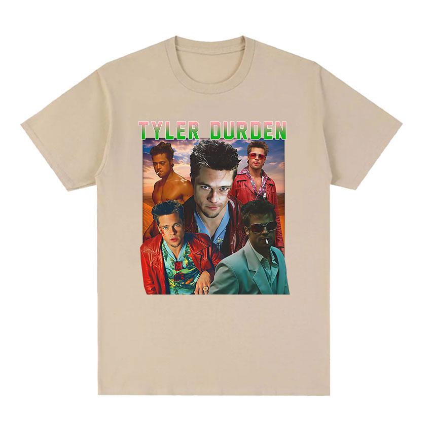 Tyler Durden Винтажная Графическая Футболка Женская Готическая Мода Футболки с Коротким Рукавом Повседневные 100% Хлопок Оверсайз Футболка Уличная Мода