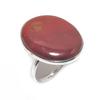 Natural Red River Jasper Gemstone 925 Sterling Silver Jewelry Ring Size 9 v5N81