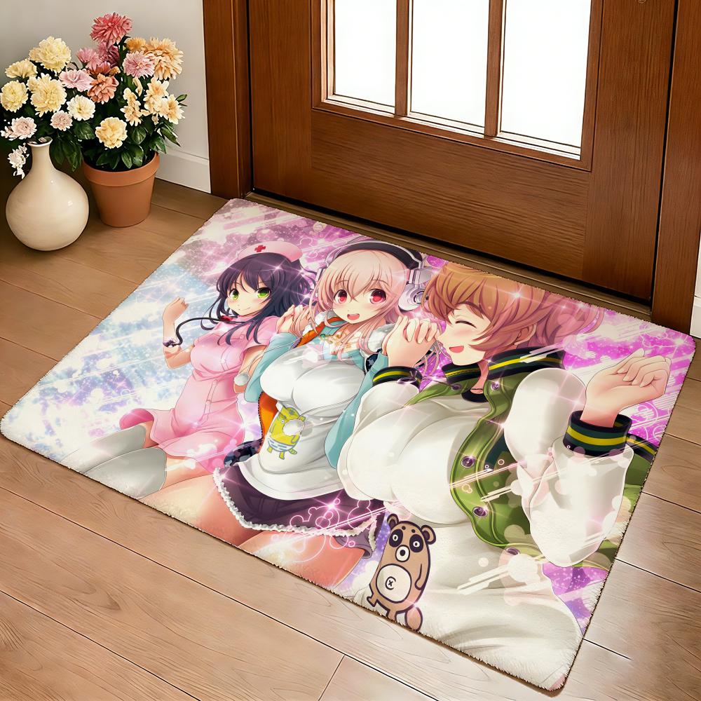 S-Super Sonico Классический коврик для пола Уютный фланелевый Мягкий толстый нескользящий коврик для гостиной спальни кухни Декор Ковры
