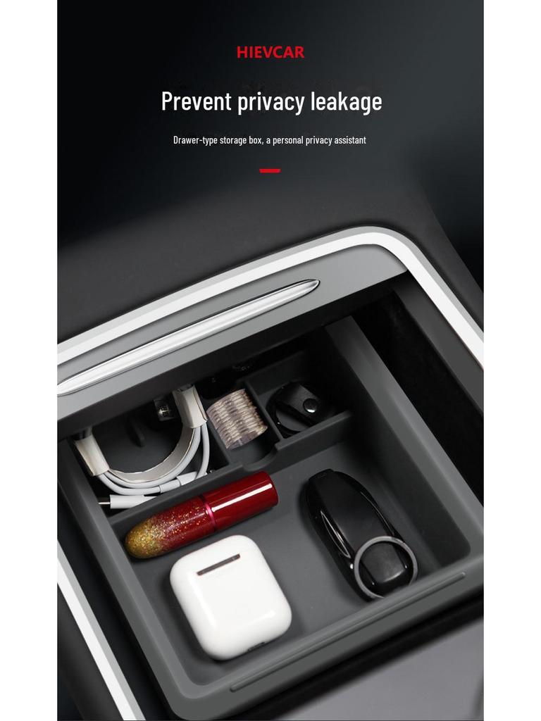 Ящик для хранения вещей в подлокотнике Tesla Model 3/Y