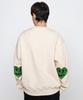 GRAVER [Unisex] Elbow Leaf Smile Heart Sweatshirt_Cream