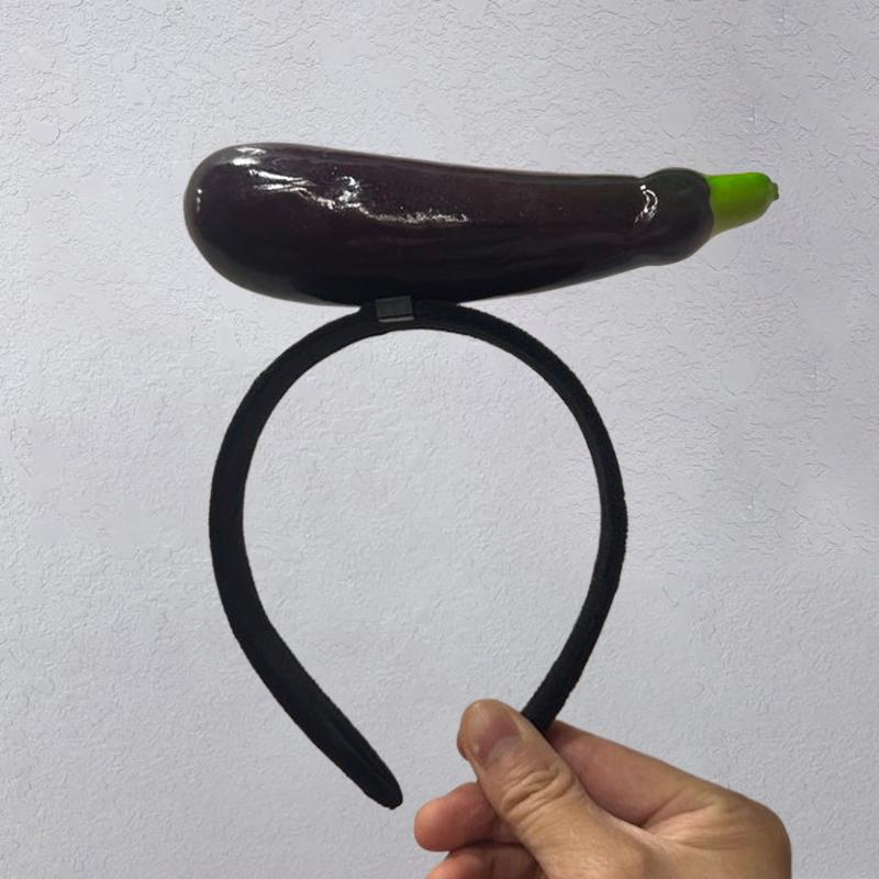 Забавный имитация фруктов, овощей, обруч для волос, повязка на голову в виде хлеба, моркови, банана, перца, головной убор на день рождения, косплей, Хэллоуин