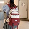 Student Schoolbag Women's Large Capacity Lightweight Backpack Color Block Backpack