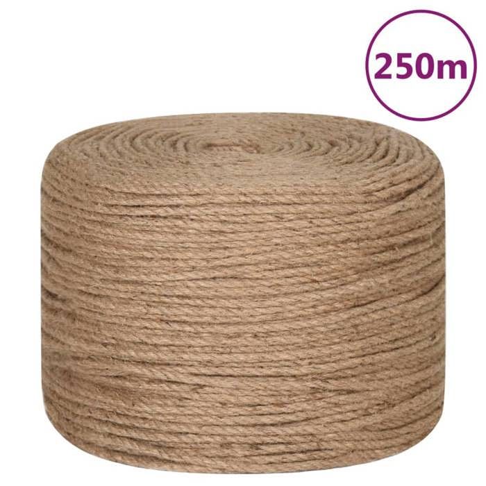 VidaXL Jute Rope 250 M Long 6 Mm Thick 153741
