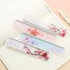 Flower Transparent Acrylic Ruler Girl Ins Multi-functional Creative Handbook Ruler Cartoon Student Stationery