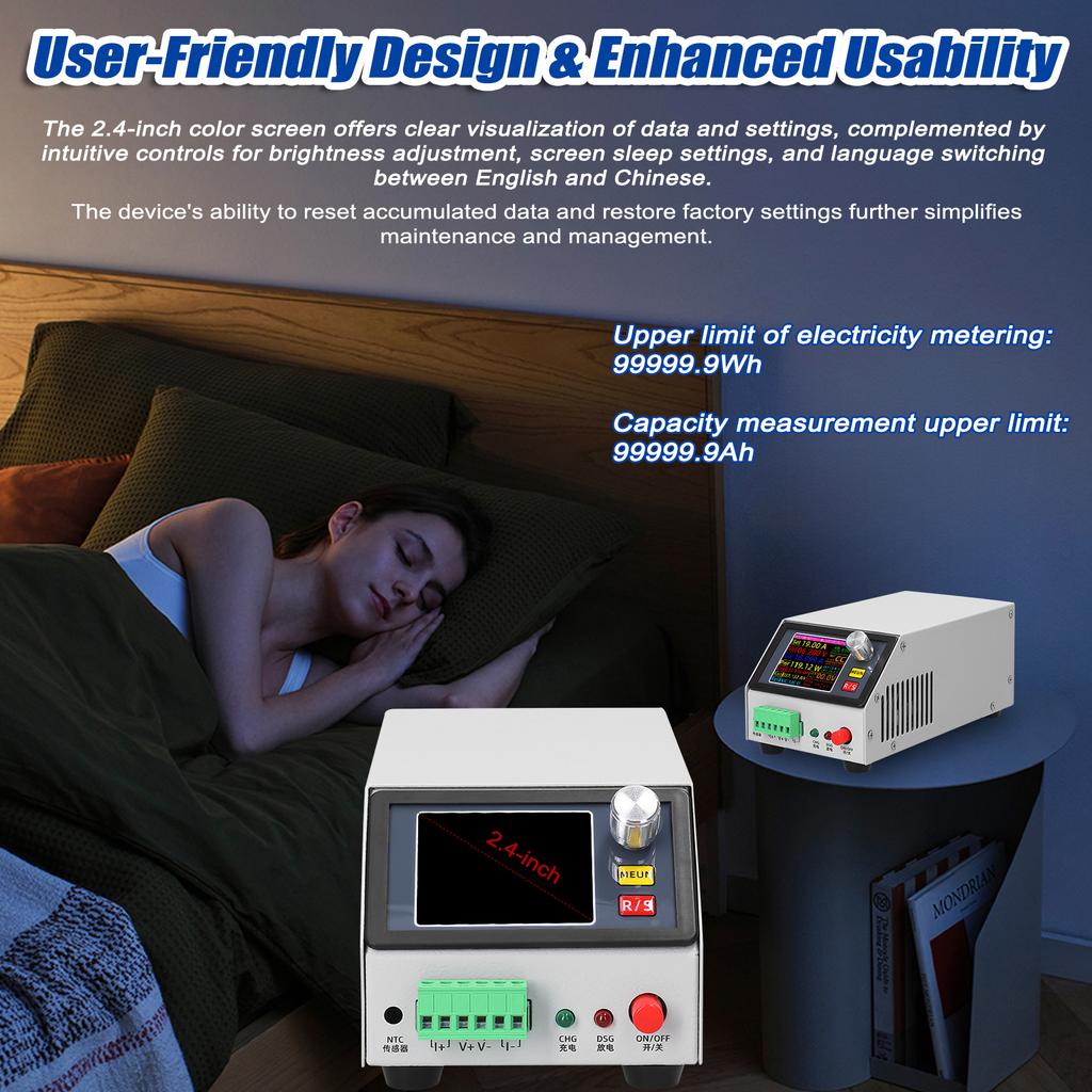 Multifunction Electronic Load Support Constant Current/Power/Resistance Mode with Data Calibration Multiple Parameter Setting