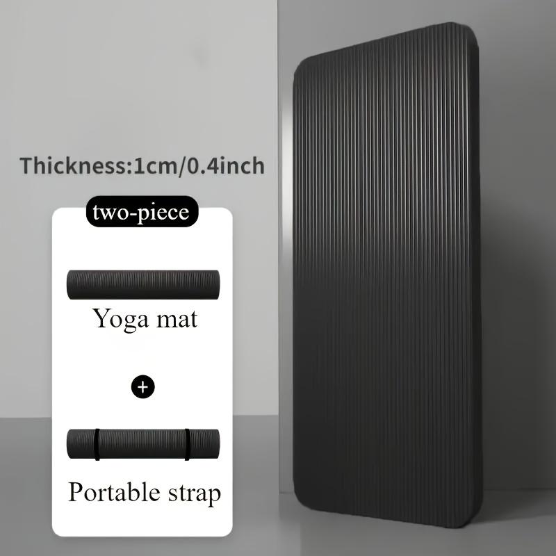 1 шт. Утолщенный Нескользящий Черный Мягкий Коврик для Йоги Прочная Резина NBR Идеально Подходит для Домашних Занятий Спортом, Фитнес-Тренировок и Воркаутов
