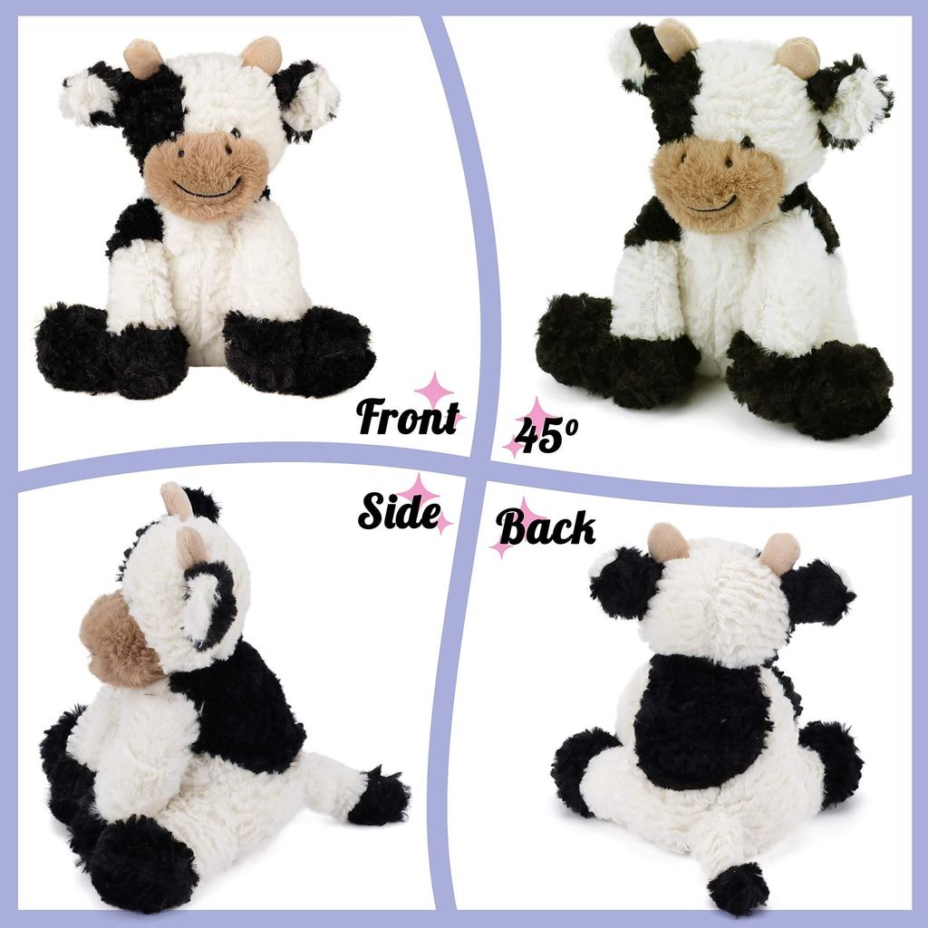 7.87In Cuddly Cow Plush Toy Soft Snuggly Stuffed Animal For Children Cute Silly Cow Doll Kawaii Cattle Plush Kids Birthday Gifts