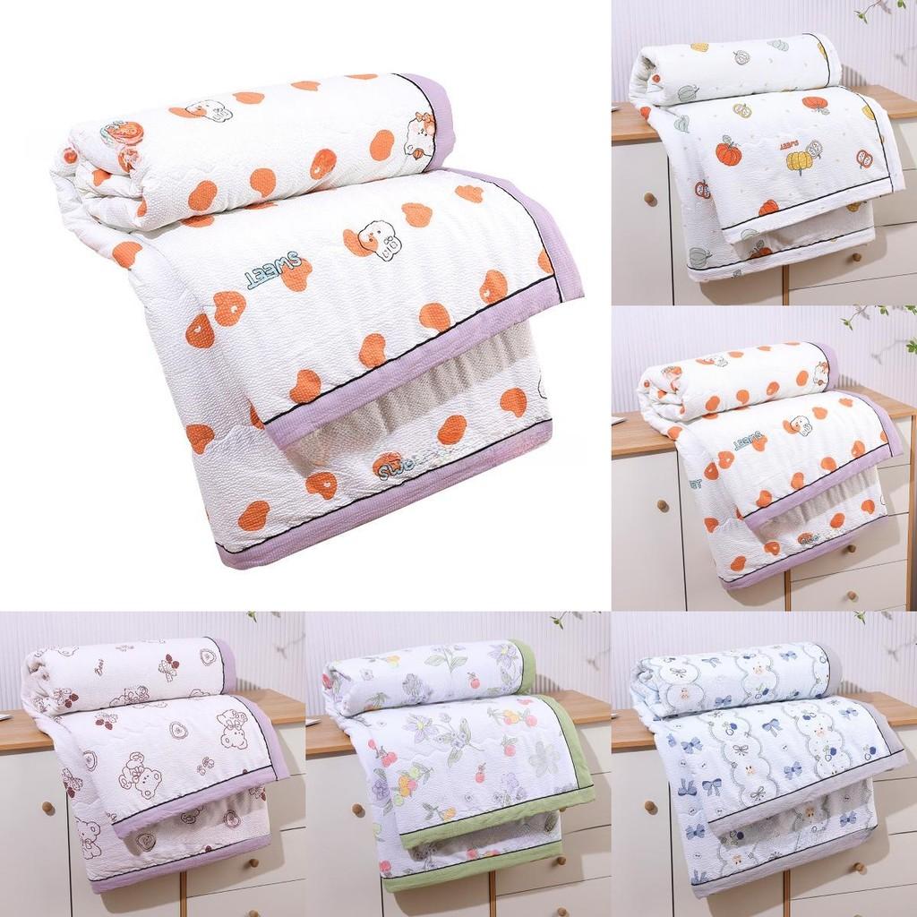 Летнее одеяло из пузырчатого хлопка с мягкой тканью, которую можно стирать в машине, для сна в студенческом общежитии