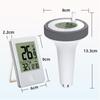 Digital Pool Thermometer with Indoor Monitor White For Swimming Pools Spas Tubs