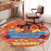 Custom Name Gracie's Corner Printed Round Rug Carpet Chair Rug Area Rug Entryway Doormats,for Office Chair Living Room Bedroom Kitchen Room.
