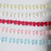 2Yard/Lot Bowknot Embroidered Water Soluble Lace Ribbon DIY Apparel Sewing Fabric Black White Handmade Crafts 1cm Wide